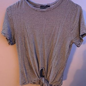 black and white striped tshirt